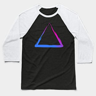 Triangle Shaped Abstract Brush Baseball T-Shirt